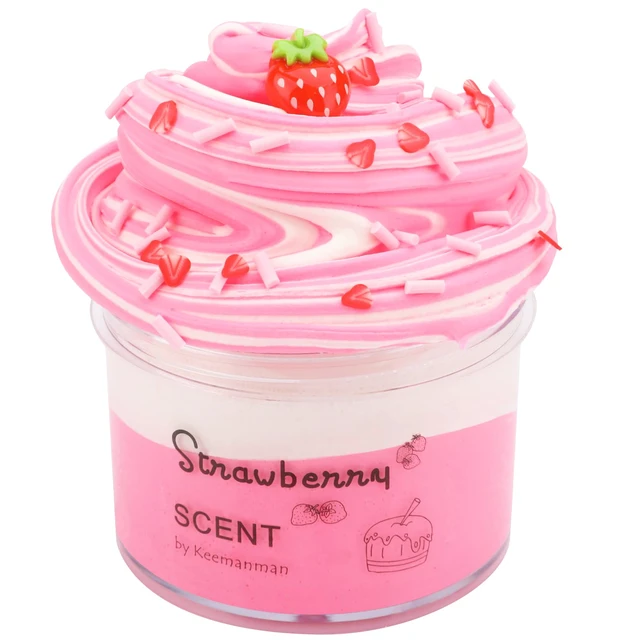 Alt view image 7 of 7 - Strawberry Butter Slime, Scented Slime Kit, Kids Toys for Ages 5-7 8-13 Girls Boys, Squishy Sensory Toy Teen Girl Birthday Gifts, Cute Stuff Party Favors Stocking Stuffers for 4 6 9 10 11 12 Year Old