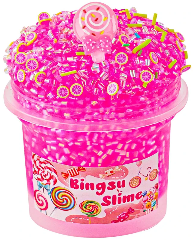 Main image of Pink Bingsu Slime, Non-Sticky Glimmer Crunchy Slime, Slimes Party Favors for Kids, Slimes Sensory Experience Toys, Birthday Easter Halloween Girls BoysTeens Gift