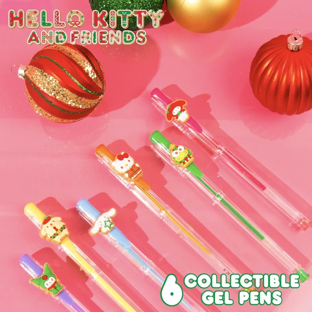 Alt view image 2 of 6 - And Friends Holiday Gel Pens, 6-Pack, Fun Sanrio Pen Toppers Included Featuring My Melody, Hello Kitty, Pompompurin, Keroppi & More, Sanrio Stuff, Cute School Supplies, Stocking Stuffers