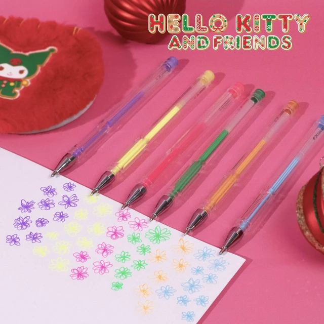 Alt view image 4 of 6 - And Friends Holiday Gel Pens, 6-Pack, Fun Sanrio Pen Toppers Included Featuring My Melody, Hello Kitty, Pompompurin, Keroppi & More, Sanrio Stuff, Cute School Supplies, Stocking Stuffers