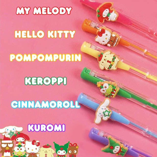 Alt view image 5 of 6 - And Friends Holiday Gel Pens, 6-Pack, Fun Sanrio Pen Toppers Included Featuring My Melody, Hello Kitty, Pompompurin, Keroppi & More, Sanrio Stuff, Cute School Supplies, Stocking Stuffers