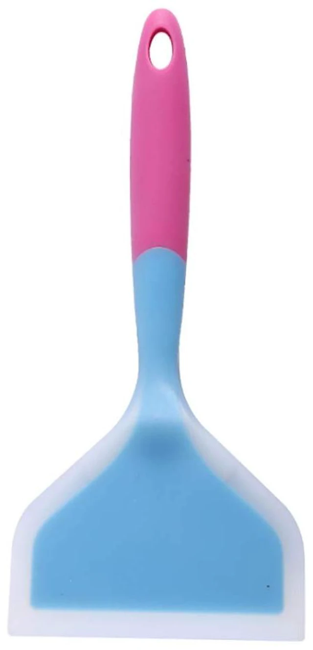 Main image of Omelette Spatula 10-Inch Silicone Pancakes Shovel Durable Heat-resistant Wide Spatula Turner Nonstick Fried Shovel for Eggs Crepes Brownies Fish Pancake Pizza (Blue)