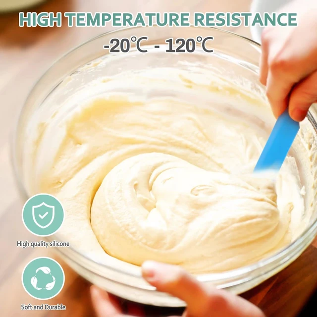 Alt view image 2 of 7 - 5Pcs Silicone Jar Spatulas - Cake Cream Spatulas Set, 9.8 inch Non-Stick Heat Resistant Mixing Butter Spatulas Baking Scrapers for Jars Blenders Cooking Stirring (5 Color)