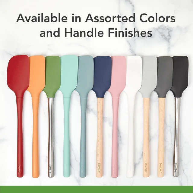 Alt view image 6 of 6 - Silicone Spoonula Silicone Spoon Spatula With Wooden Handle for Cooking Mixing Baking, Large Heat Resistant Multifunction Spatula Cooking Spoon Wood Handle Kitchen Utensil Apricot Orange