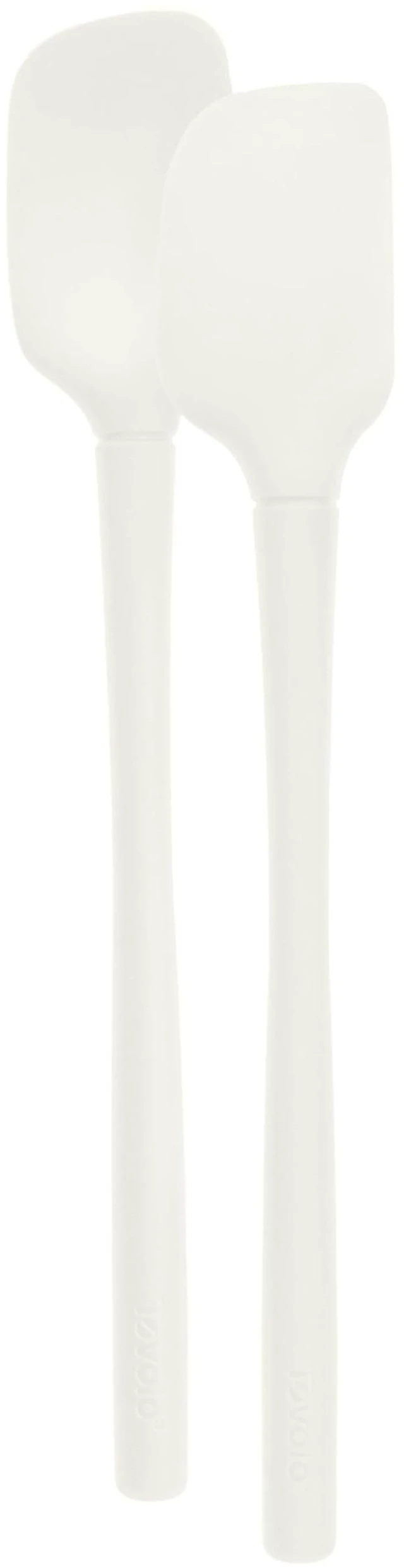Main image of Flex Core Mini Silicone Spatula Spoonula Set of 2 for Cast Iron Non Stick Cooking & Baking, Dishwasher Safe Spatula & Spoonula All Silicone Heat Resistant BPA Free Kitchen Utensil, White