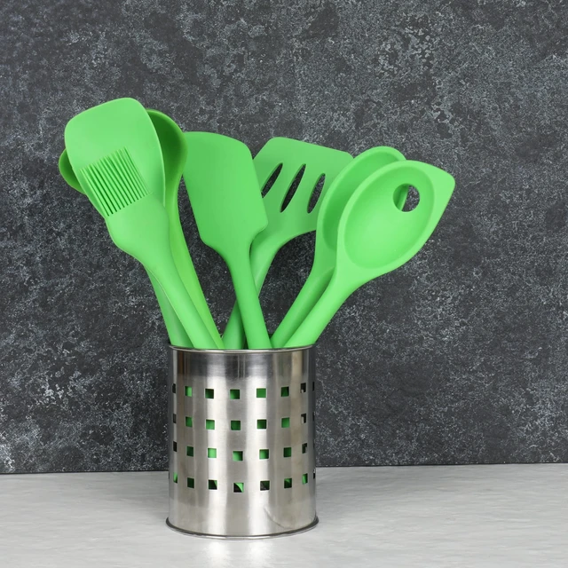 Alt view image 4 of 7 - Premium Silicone Angled Spatula, 11 inch, Green