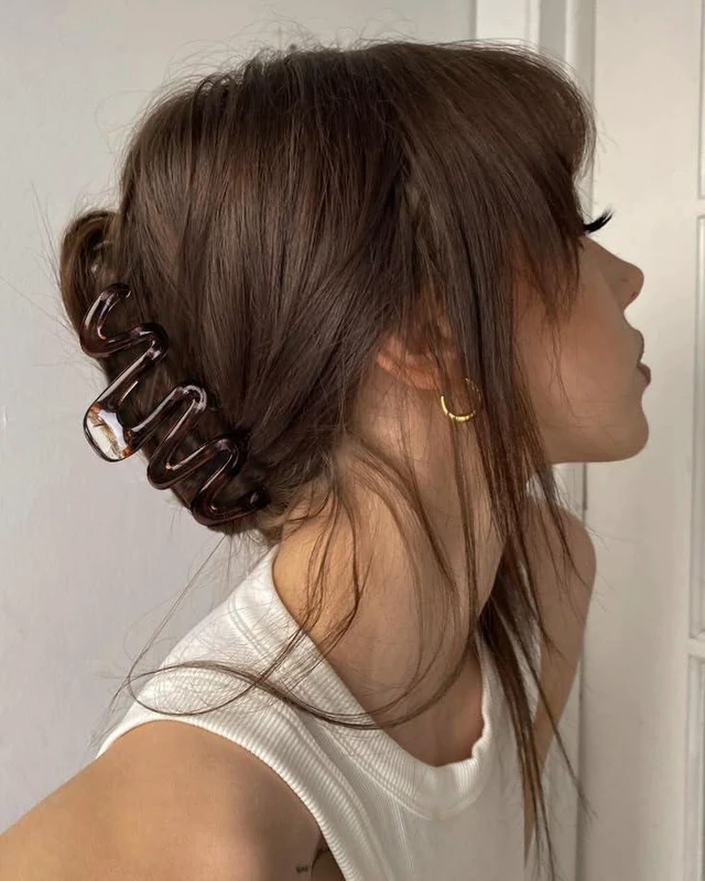 Alt view image 5 of 7 - Claw Clips for Women 4Pcs Wavy Hair Clips for Thick Hair Non Slip Hair Clip Claw for Women's Hair Cute Hair Accessories