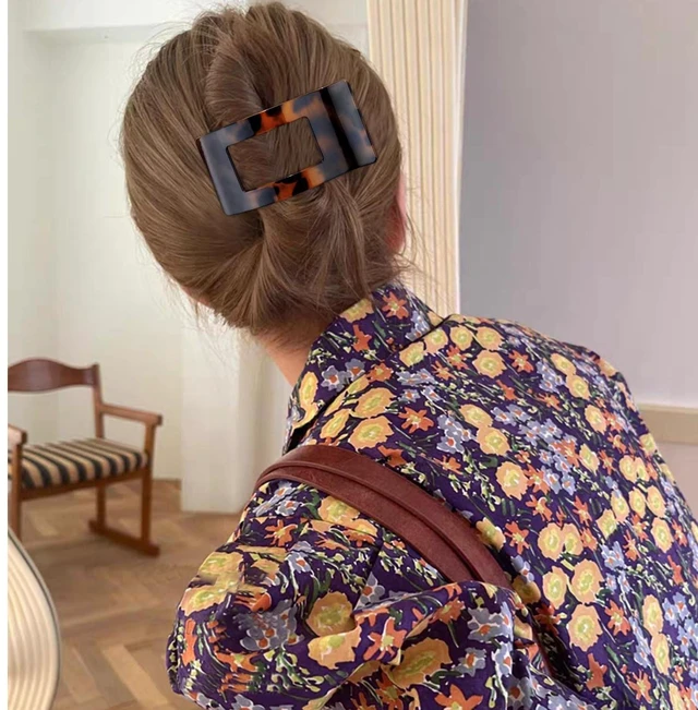 Alt view image 6 of 7 - Flat Hair Clips for Women Girls, Matte Lay Flat Claw Clips, Strong Hold Large Side Hair Clip All Hair Types, French Duck Billed Hair Jaw Claw Clip, Non Slip Grip for Daily Styling Tortoise