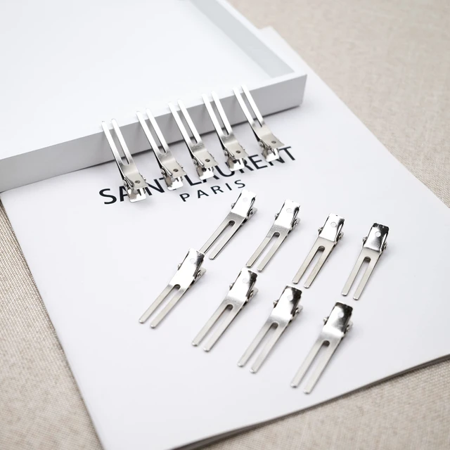 Alt view image 6 of 7 - 60Pcs Double Prong Pin Curl Clips, 1.8 inch Duck Billed Hair Clips | Silver Duckbill Curl Clips for Styling Sectioning, Alligator Hair Clips with Storge Case for Makeup, Hair Salon, Barber, DIY