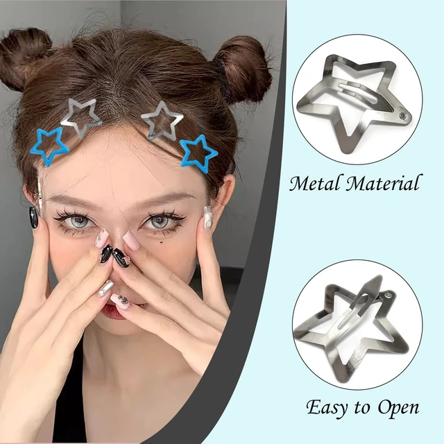 Alt view image 6 of 7 - Star Hair Accessories - 50Pcs Colorful Metal Non-Slip Snap Hair Clips and Barrettes for Girls and Women