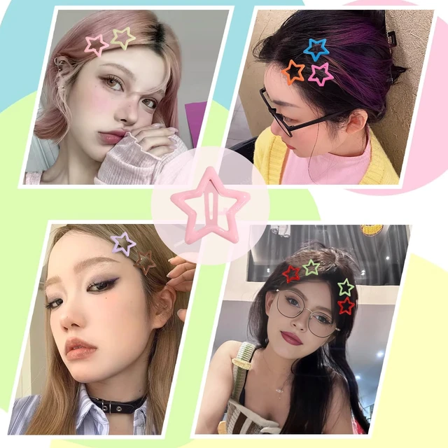 Alt view image 3 of 7 - Star Hair Accessories - 50Pcs Colorful Metal Non-Slip Snap Hair Clips and Barrettes for Girls and Women