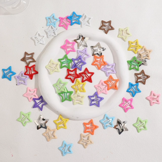 Alt view image 5 of 7 - Star Hair Accessories - 50Pcs Colorful Metal Non-Slip Snap Hair Clips and Barrettes for Girls and Women