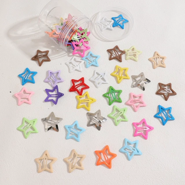 Alt view image 4 of 7 - Star Hair Accessories - 50Pcs Colorful Metal Non-Slip Snap Hair Clips and Barrettes for Girls and Women