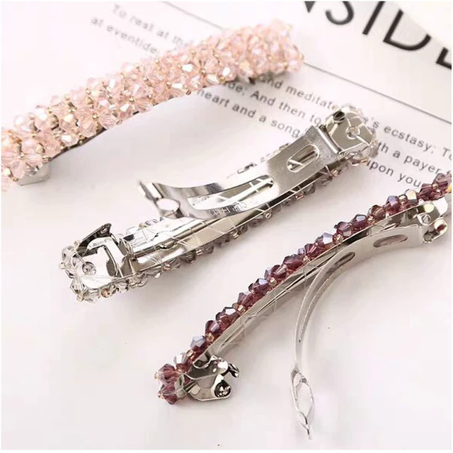 Alt view image 4 of 6 - Elegant Hair Clips Fashion Hair Barrettes for Women and Girls, Sparkly Glitter Rhinestones Flowers Hairpin French Style Hairclips Vintage Hair Accessoires for Women