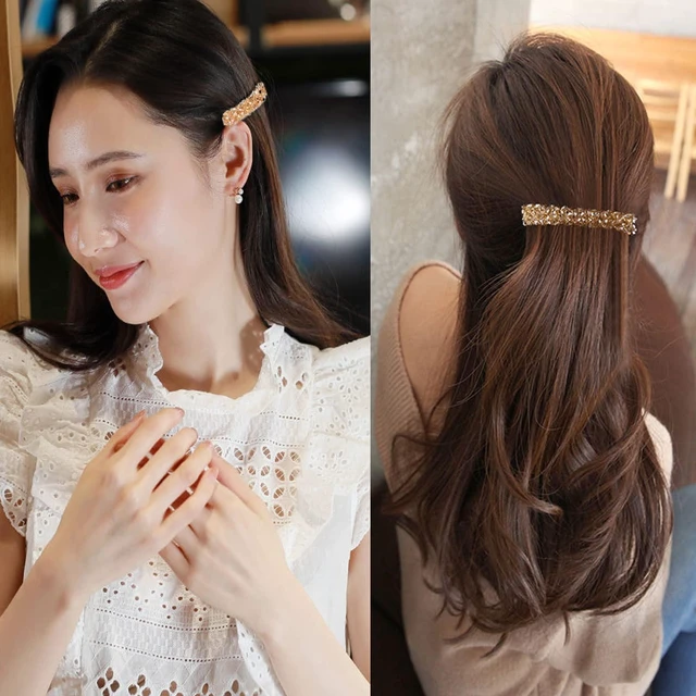 Alt view image 5 of 6 - Elegant Hair Clips Fashion Hair Barrettes for Women and Girls, Sparkly Glitter Rhinestones Flowers Hairpin French Style Hairclips Vintage Hair Accessoires for Women