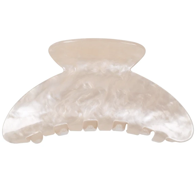 Alt view image 2 of 7 - Durable Acetate Hair Clips for Women 4.13" Larger Claw Clips (White) | Non-slip Strong Hold Ponytail Barrette,Sturdy Butterfly Claw,Cute Hair Accessories for Girls Long Thick Thin Curly Hair