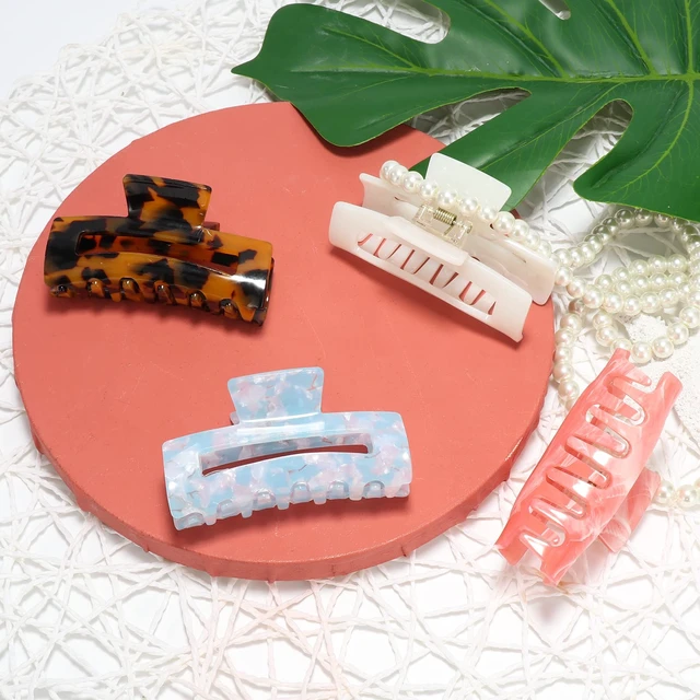 Alt view image 6 of 7 - 3-inch Medium Acrylic Butterfly Hair Clips 8-Pack | Butterfly Hair Clips with Leopard Print, Non-Slip Strong Hold for Women and Girls
