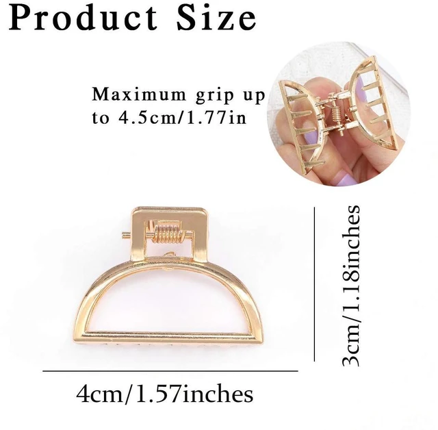 Alt view image 4 of 7 - Hair Claw Gold Hair Clips Mini Non Slip Claw Clips Hair Accessories Daily Party Gift for Women and Girls (2 PCS)