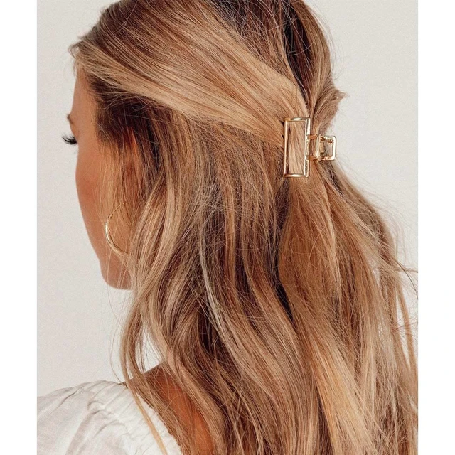 Alt view image 7 of 7 - Hair Claw Gold Hair Clips Mini Non Slip Claw Clips Hair Accessories Daily Party Gift for Women and Girls (2 PCS)
