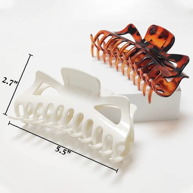 Alt view image 5 of 6 - 5.5 Large Hair Claw Clips, Big Hair Clips Enough to Hold Your Hair, Hair Clips for Women Thick Hair (Shiny-4pcs)