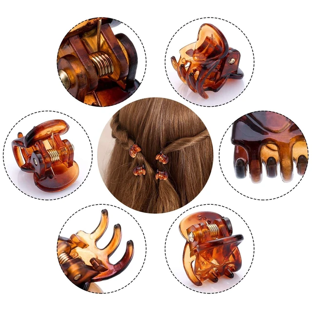 Alt view image 2 of 6 - Mini Hair Claw Clips for Girls and Women, Funtopia 72 Pcs Small Hair Clips | Plastic Hair Clip Pins Clamps Non Slip Tiny Jaw Clips for Bangs and Styling (20 Colors, 0.6 Inch / 1.5 cm)