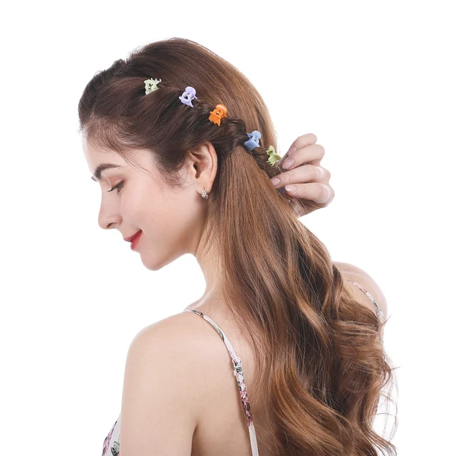 Alt view image 5 of 6 - Mini Hair Claw Clips for Girls and Women, Funtopia 72 Pcs Small Hair Clips | Plastic Hair Clip Pins Clamps Non Slip Tiny Jaw Clips for Bangs and Styling (20 Colors, 0.6 Inch / 1.5 cm)