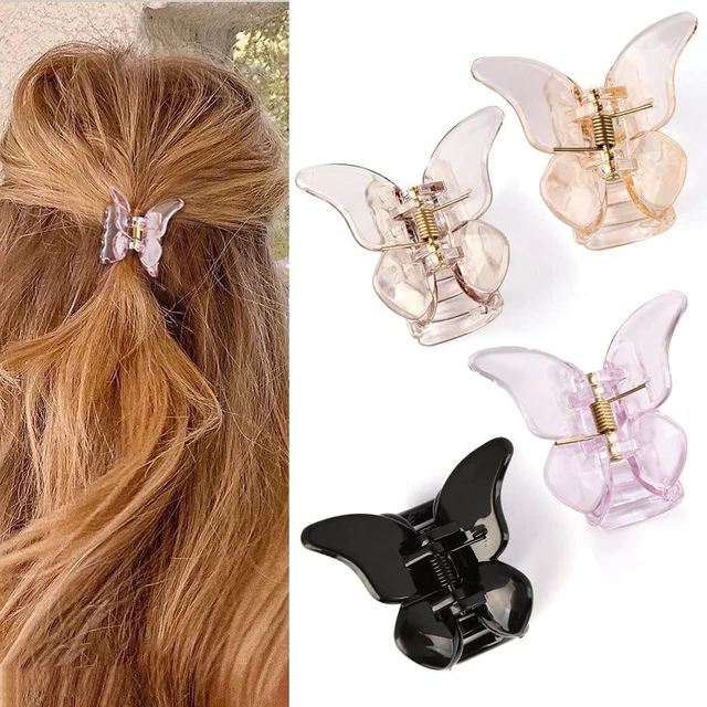 Main image of Hair Clip, Butterfly Cute Hair Claw Clips 1.9" for Thin Hair, 4 Count