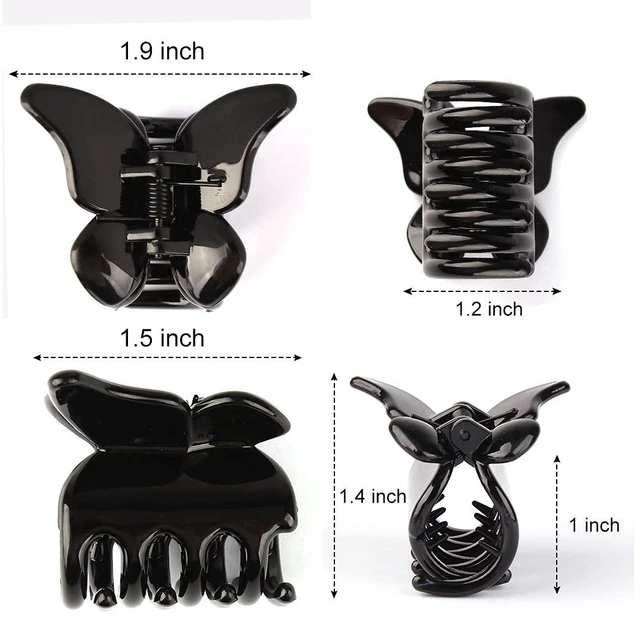 Alt view image 7 of 7 - Hair Clip, Butterfly Cute Hair Claw Clips 1.9" for Thin Hair, 4 Count