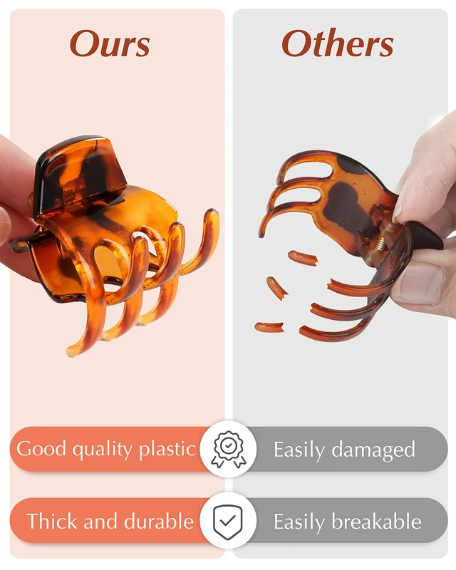 Alt view image 2 of 7 - Medium Hair Clips, 18 Pcs 1.38 Inch Hair Claw Clips, No-Slip Jaw Clips for Women and Girls