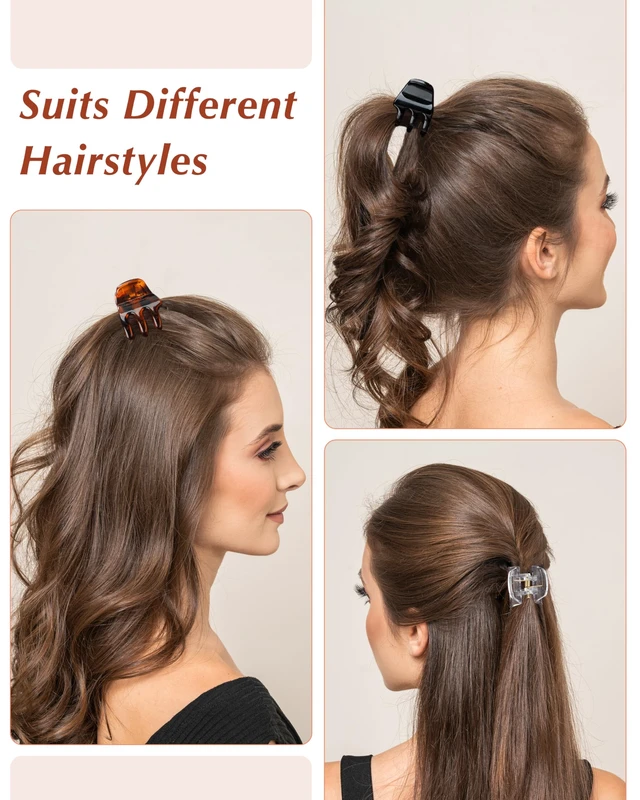 Alt view image 5 of 7 - Medium Hair Clips, 18 Pcs 1.38 Inch Hair Claw Clips, No-Slip Jaw Clips for Women and Girls