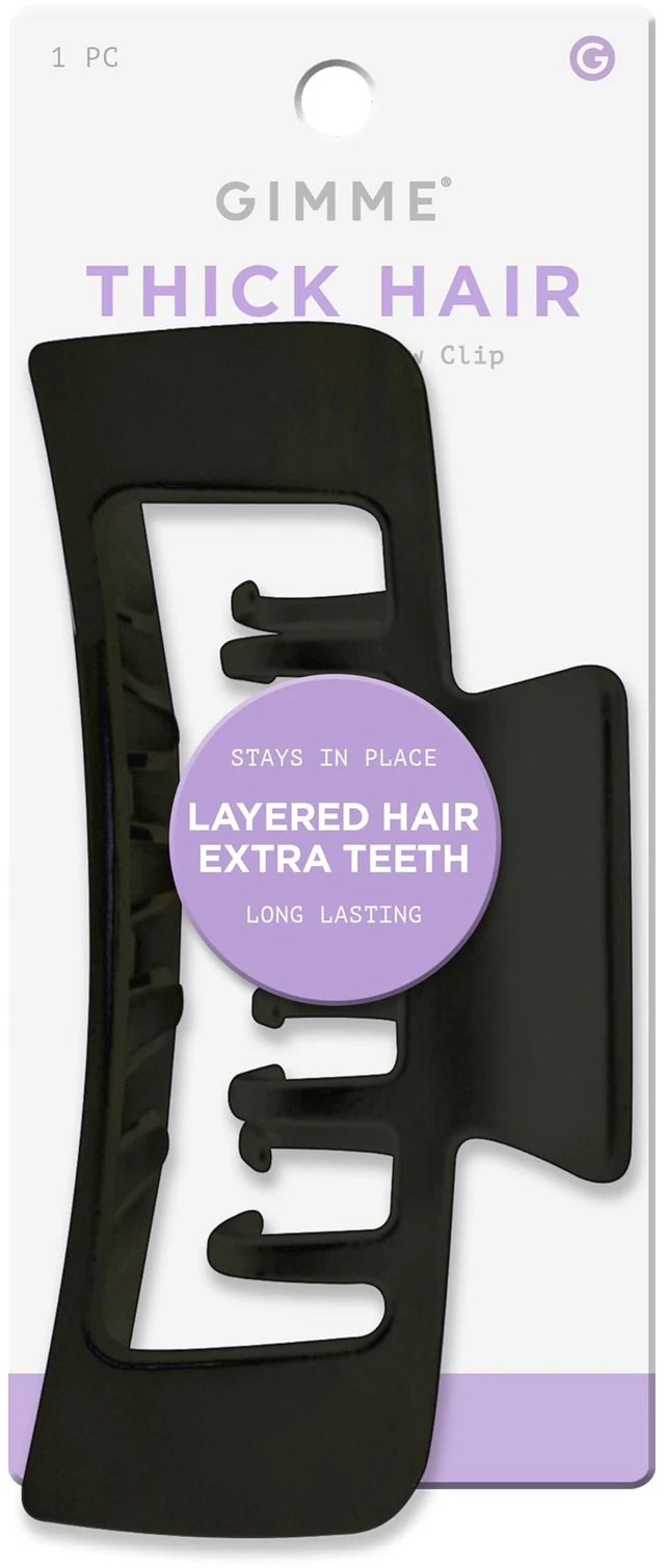Main image of Beauty XL Rectangle Hair Claw Clip Duo, Black | Creaseless Double Claw Clip Accessories, Firm-Hold for Daily Non-Slip Wear, Large and Trendy Hair Essential