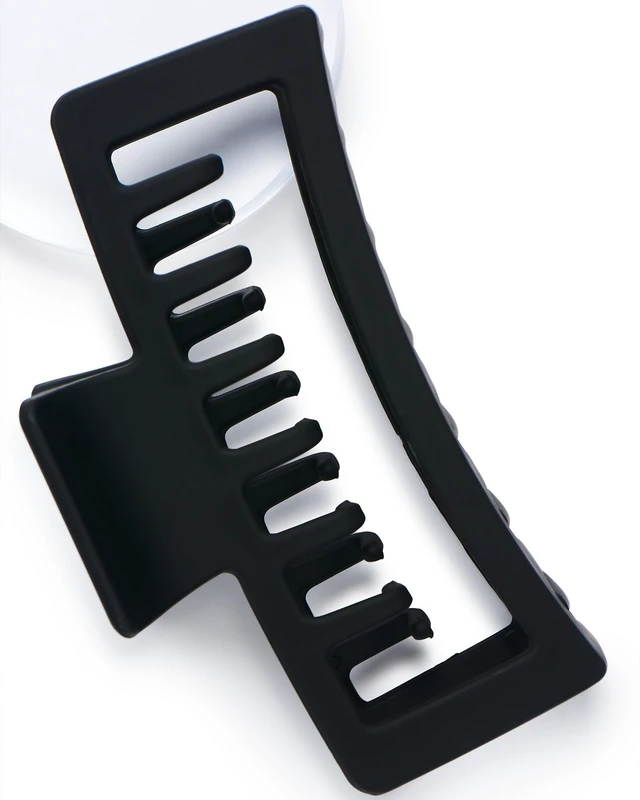 Alt view image 7 of 7 - Beauty XL Rectangle Hair Claw Clip Duo, Black | Creaseless Double Claw Clip Accessories, Firm-Hold for Daily Non-Slip Wear, Large and Trendy Hair Essential