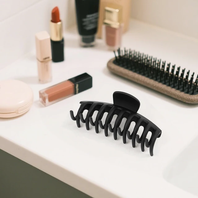 Alt view image 3 of 7 - Big Hair Claw Clips for Women Large Claw Clip for Thin Thick Curly Hair 90's Strong Hold 4.33 Inch Nonslip Matte Hair Clips (8 Pcs) Brown