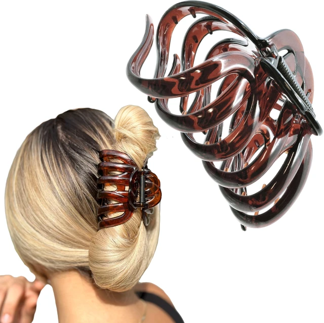 Main image of Paris AD718 Octopus Hair Clips 3.75" Large Claw Clips for Thick Hair | Girl Octopus Claw Clip for Women, Jaw Hair Clip for Women, Made in France