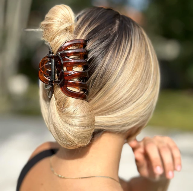 Alt view image 7 of 7 - Paris AD718 Octopus Hair Clips 3.75" Large Claw Clips for Thick Hair | Girl Octopus Claw Clip for Women, Jaw Hair Clip for Women, Made in France