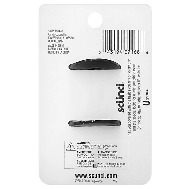 Alt view image 4 of 4 - No-Slip Grip 5.5 cm Jaw Clips, women unisexAll Day Hold, 2-Count Per Pack (1-Pack Total)