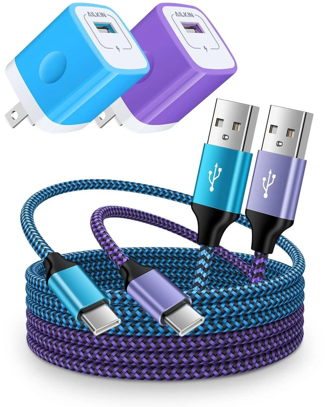Main image of Android Charger for Samsung Galaxy A17 A16 S24 S26 Ultra S25 A15 A14 iPhone | 17 16e 16 18 Pro Max 15Pro, Google Pixel 11 10 9a 9 8 7 Pro USB C Charger Block +6 Ft USB to USBC Cable Fast Charging
