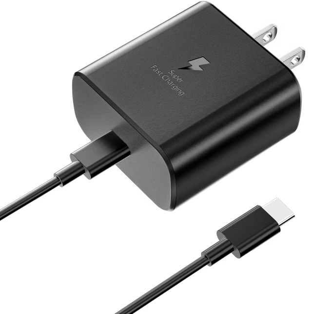 Main image of 45W Super Fast Charger USB Type C Charger Fast Charging Block | for Galaxy S26 S25 S24 S23 S22 S21/Phone 17/16/15 Pro Max/Plus/Air-Black,with Long 6FT USB-C Charging Cables