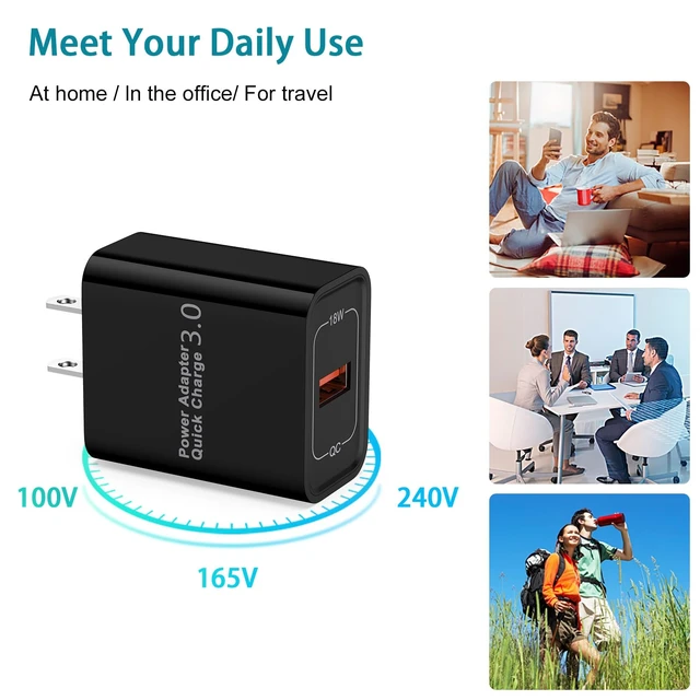Alt view image 3 of 7 - Fast Charger 3.0 Wall Charger for Samsung Galaxy A32 A52 A17 S26 S25 A16 A51 A71 S21 A14 A13 A11 A20 A50 A12 S24 S23 S22 Ultra 5G S20 A15 Note 20 S10 S9,LG,Adaptive Block Cube+USB Type C Cable Cord