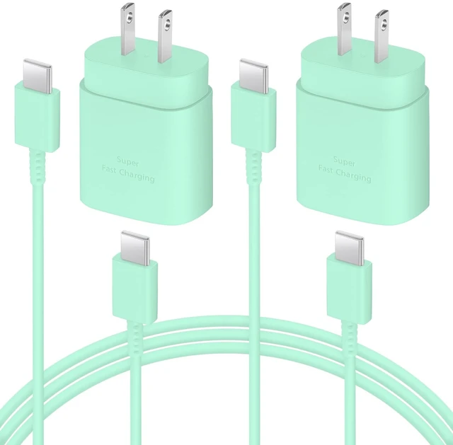 Main image of USB C Charger 25W Type C Charger Fast Charging Android Charger Block | for Galaxy S26 Ultra/S26/S26+/S25 Ultra/S25/24 Ultra/S24/S23 Ultra/S22 Ultra with 6 FT Long Phone Charger USB C Cord-Green