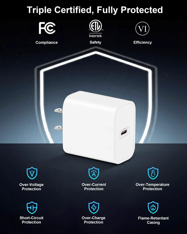 Alt view image 5 of 7 - 30W USB C Fast Charger for Google Pixel 11/11 Pro XL/Fold/10/9/8/7/6 Pro XL | 30 Watt Type C Super Fast Wall Charger Block, Pixel Phone Fast Charging Brick Accessories,with 6FT USB-C Charging Cable