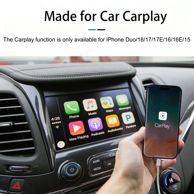 Alt view image 2 of 7 - Car Carplay Cable for iPhone 18/17/16/15, USB A to USB C Cable for iPhone Duo(Fold),18/17/16/15 Pro Max,17E/16E/Plus Air, iPad 10th/11 Gen,iPad Pro 12.9,Air 5th/4th Charger Cord,Car Charging Cable