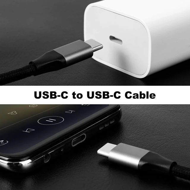 Alt view image 6 of 6 - USB C to USB C Cable 60W 3-Pack 3ft/6ft/6ft, Type C Nylon Braided Charging Cord for 17 16 15 Plus, Pro Max,iPad, MacBook, Galaxy S25 S24 23, Switch, and More