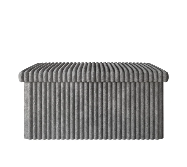Alt view image 3 of 7 - HMD Florence 30" Upholstered Storage Bench with Folding Design, Hidden Storage & Cushioned Seat