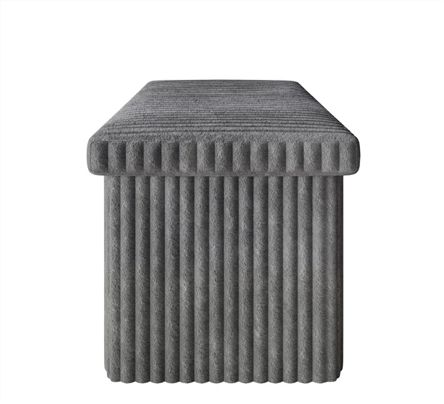 Alt view image 5 of 7 - HMD Florence 30" Upholstered Storage Bench with Folding Design, Hidden Storage & Cushioned Seat