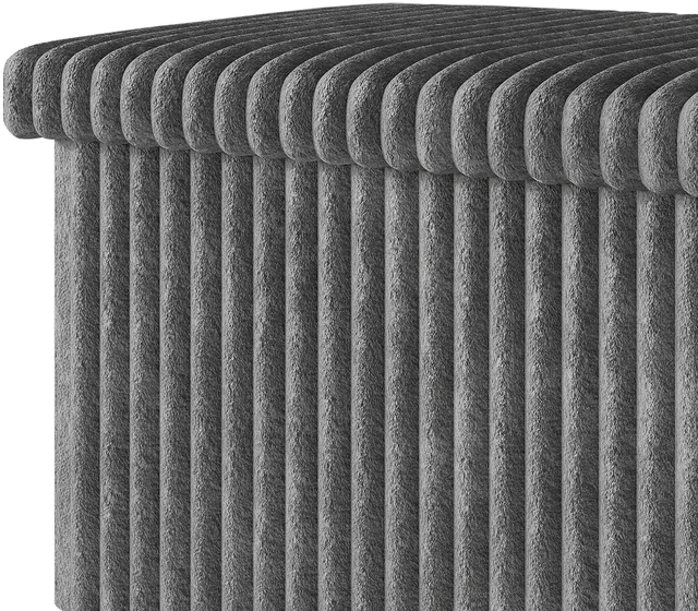 Alt view image 6 of 7 - HMD Florence 30" Upholstered Storage Bench with Folding Design, Hidden Storage & Cushioned Seat