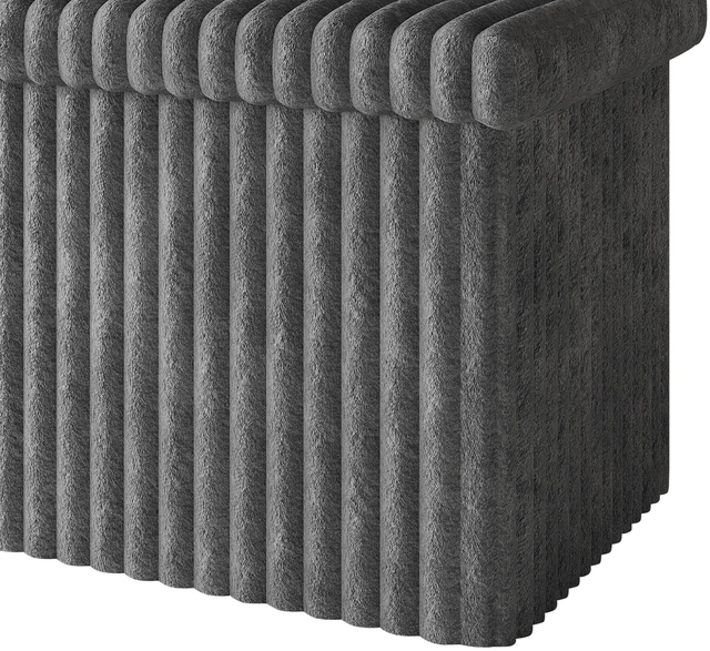 Alt view image 7 of 7 - HMD Florence 30" Upholstered Storage Bench with Folding Design, Hidden Storage & Cushioned Seat