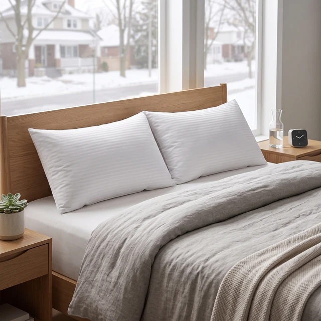 Alt view image 2 of 7 - HMD Windsor Bed Pillows (Set of 2) Down Alternative Microfiber Hotel Pillows