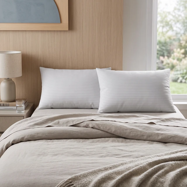 Alt view image 3 of 7 - HMD Windsor Bed Pillows (Set of 2) Down Alternative Microfiber Hotel Pillows