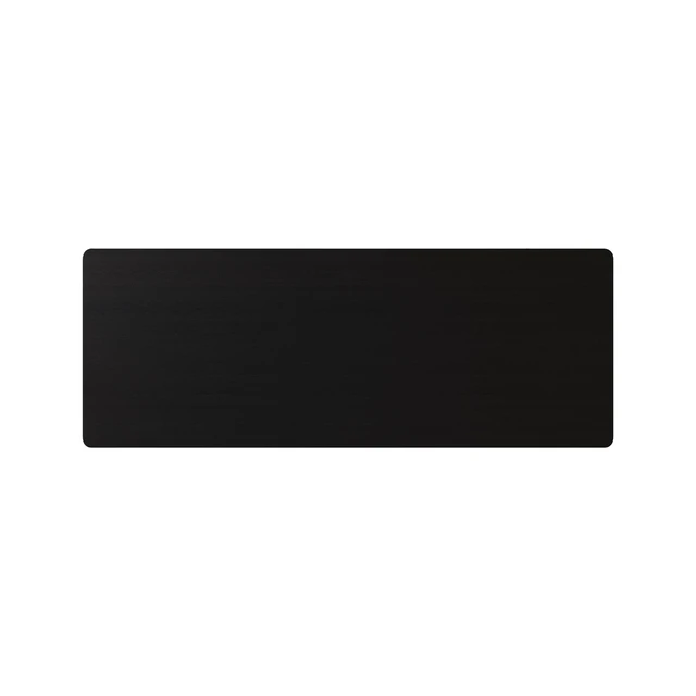 Alt view image 7 of 7 - HMD Dario Modern Wood Writing Desk with Spacious Tabletop & 2 Built-In Drawers, Clean-Lined Design for Home Office, Study & Creative Workspace Black